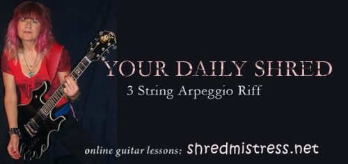 Shred Guitar Arpeggio on 3 Strings